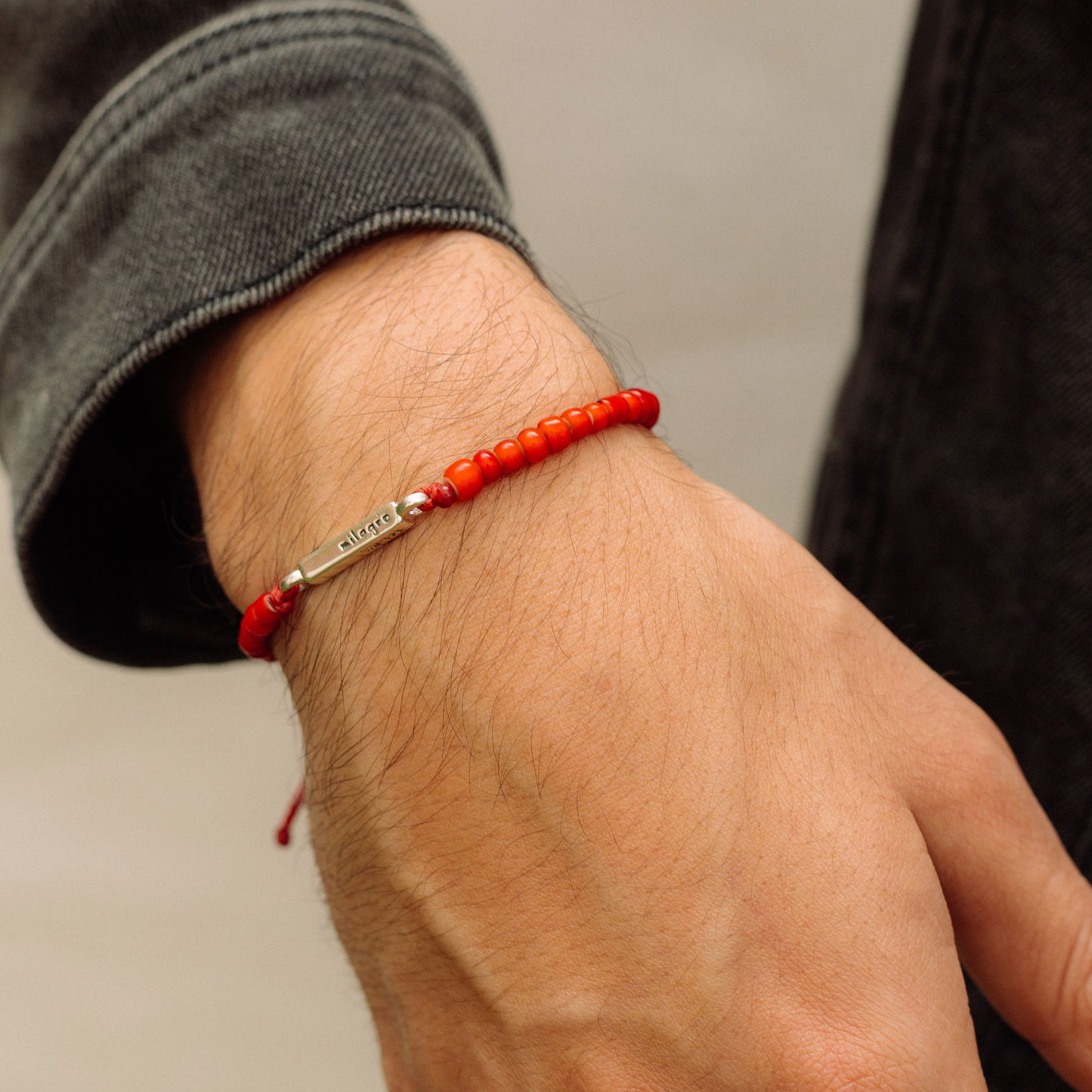 Coincidir - Pulsera - Plata - Rojo