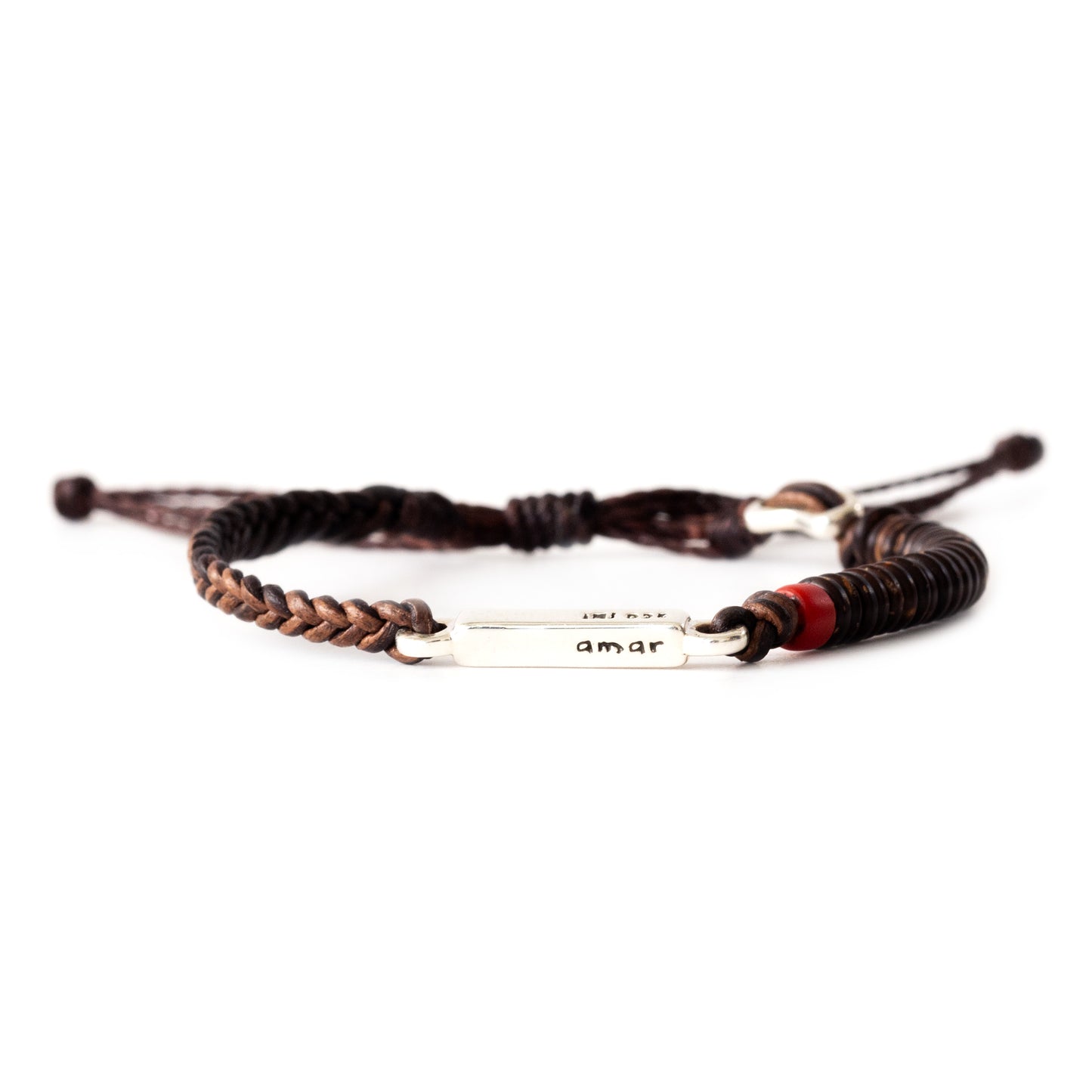 Amar - Pulsera - Plata - Rojo