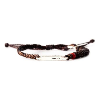 Amar - Pulsera - Plata - Rojo
