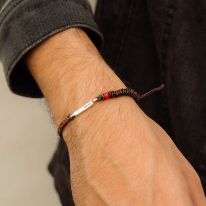 Amar - Pulsera - Plata - Rojo