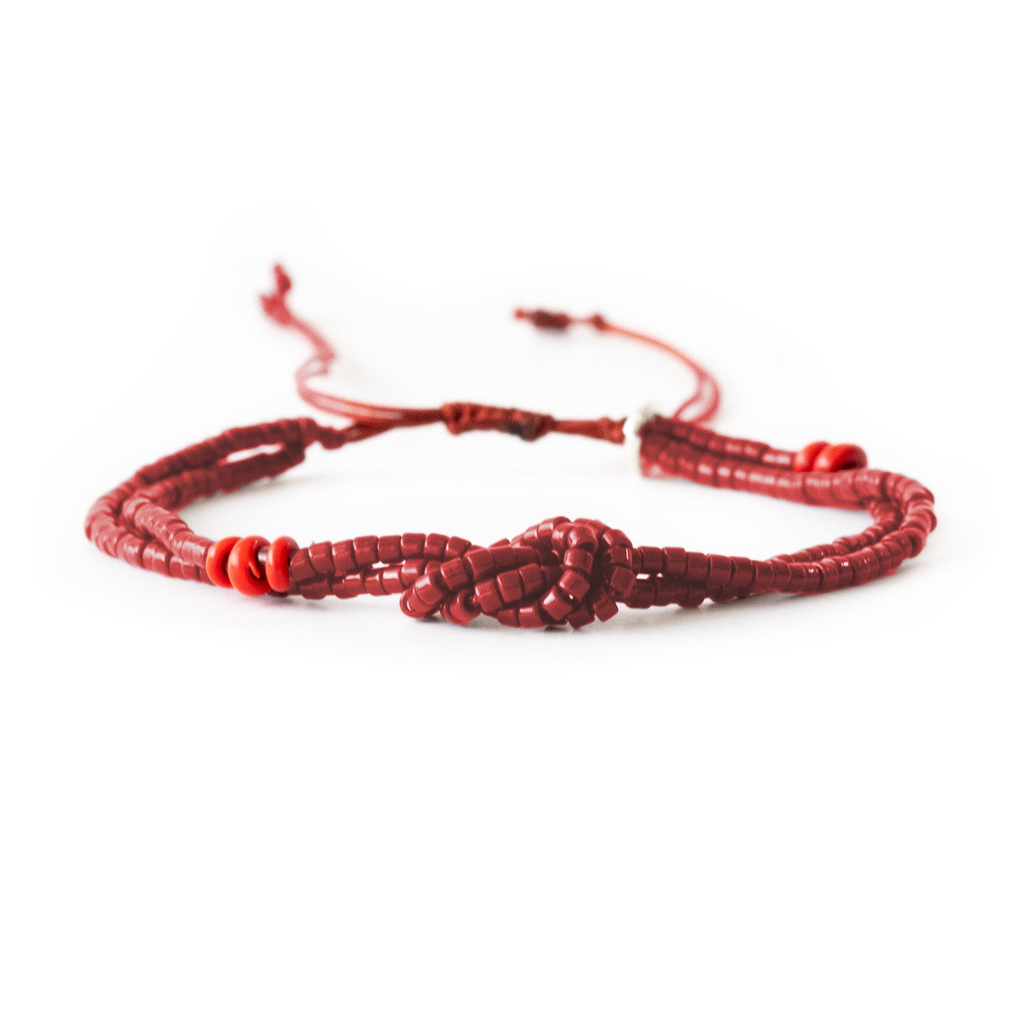 Enlazados, Alma y Yo - Set de 2 pulseras - Rojo/Café