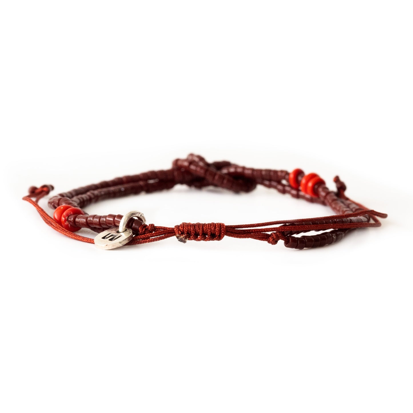 Enlazados, Alma y Yo - Set de 2 pulseras - Rojo/Café