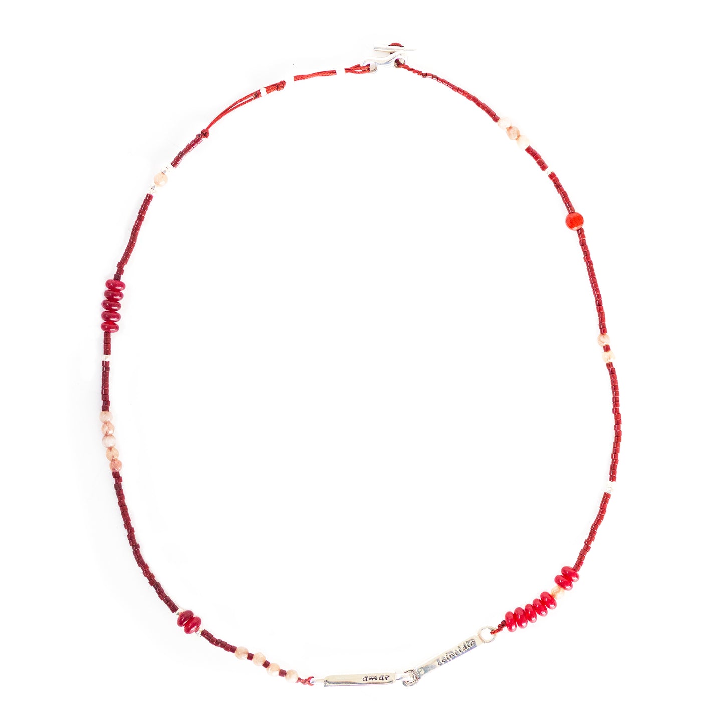 Alma me abraza - Collar - Plata - Rojo
