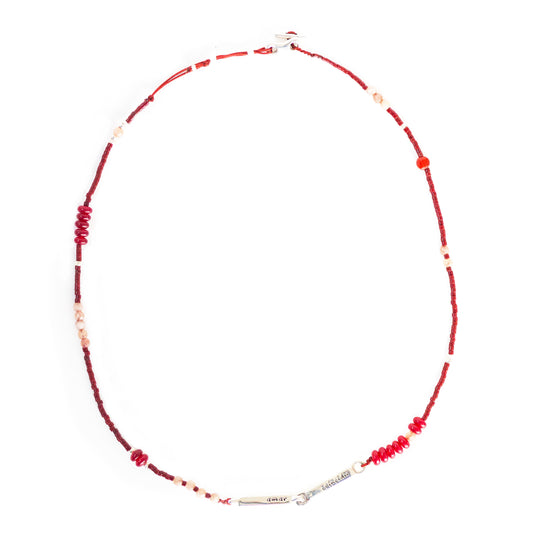 Alma me abraza - Collar - Plata - Rojo
