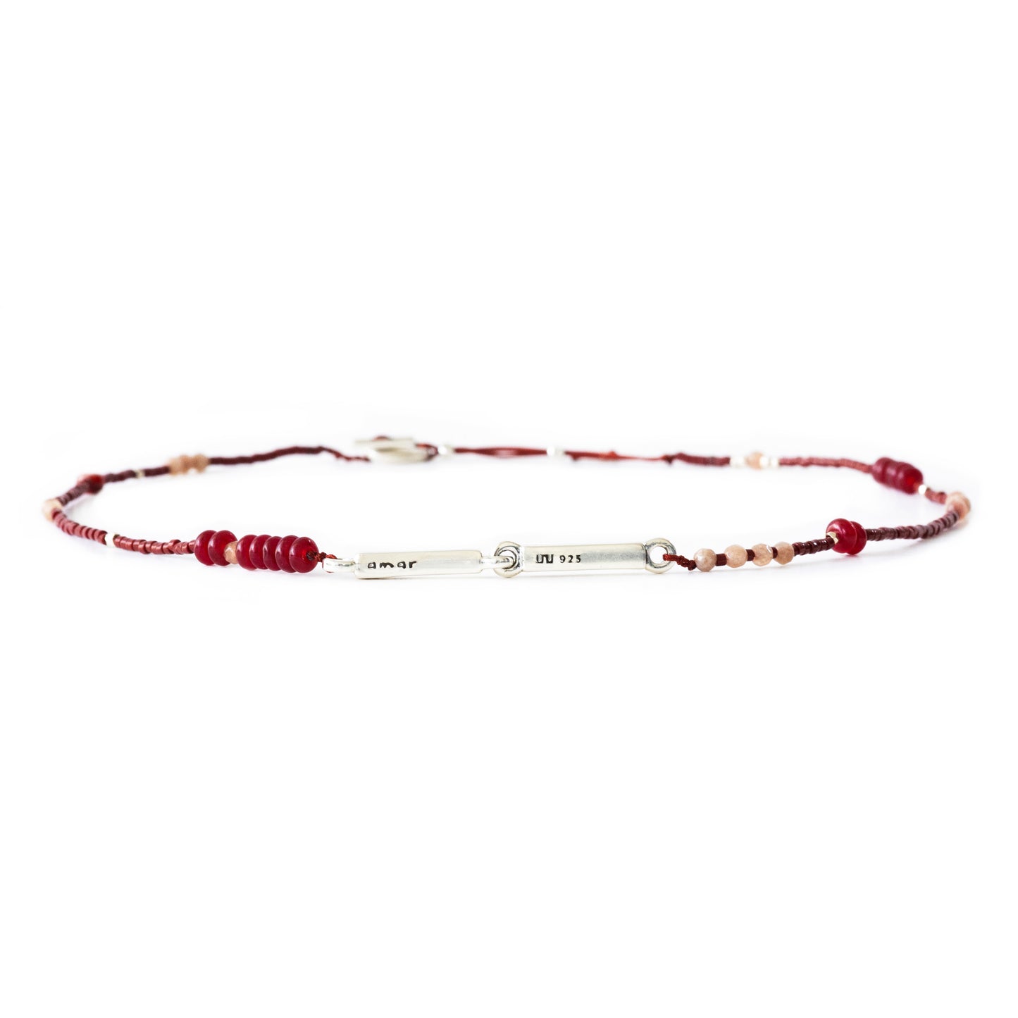Alma me abraza - Collar - Plata - Rojo