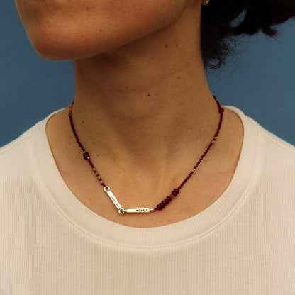 Alma me abraza - Collar - Plata - Rojo