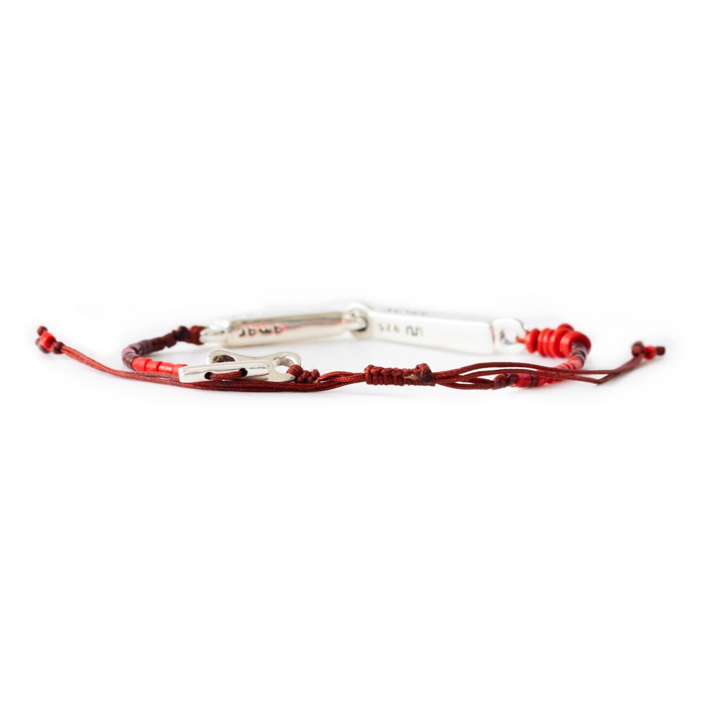 Coincidir - Pulsera - Plata - Rojo