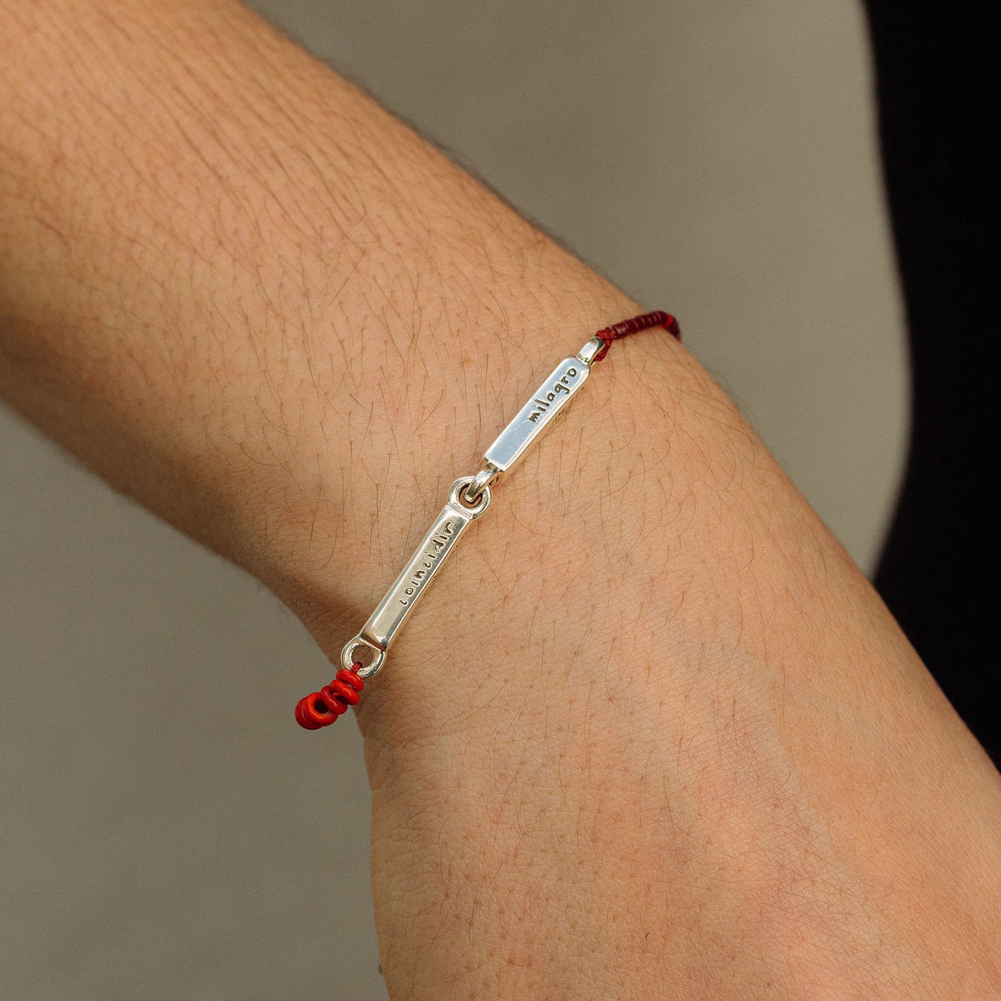 Coincidir - Pulsera - Plata - Rojo