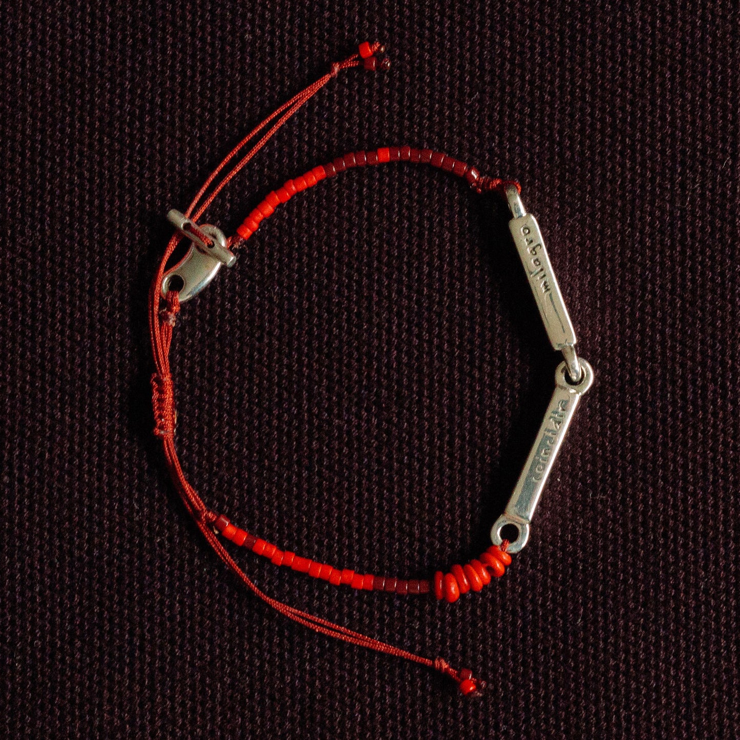 Coincidir - Pulsera - Plata - Rojo