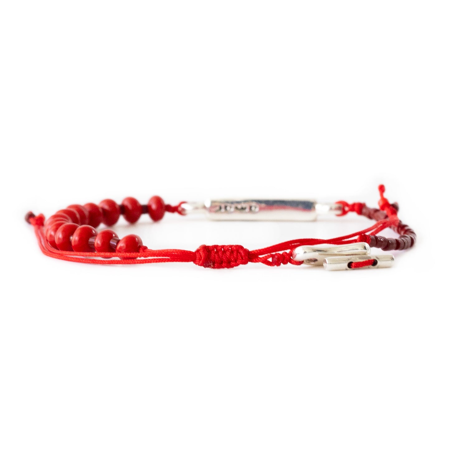 Milagro - Pulsera - Plata - Rojo