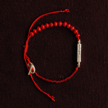 Milagro - Pulsera - Plata - Rojo