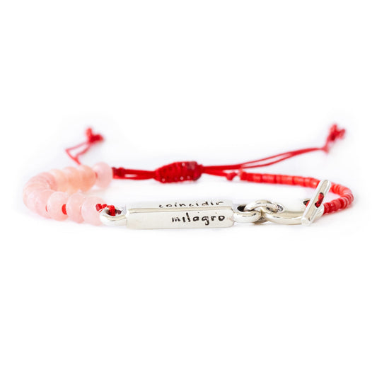 Amar - Pulsera - Plata - Rojo