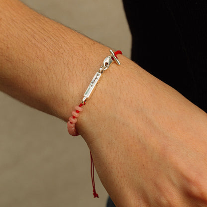 Amar - Pulsera - Plata - Rojo